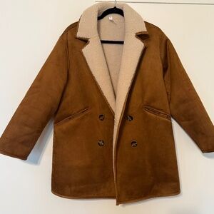 MANGO Faux Sherpa Coat XS